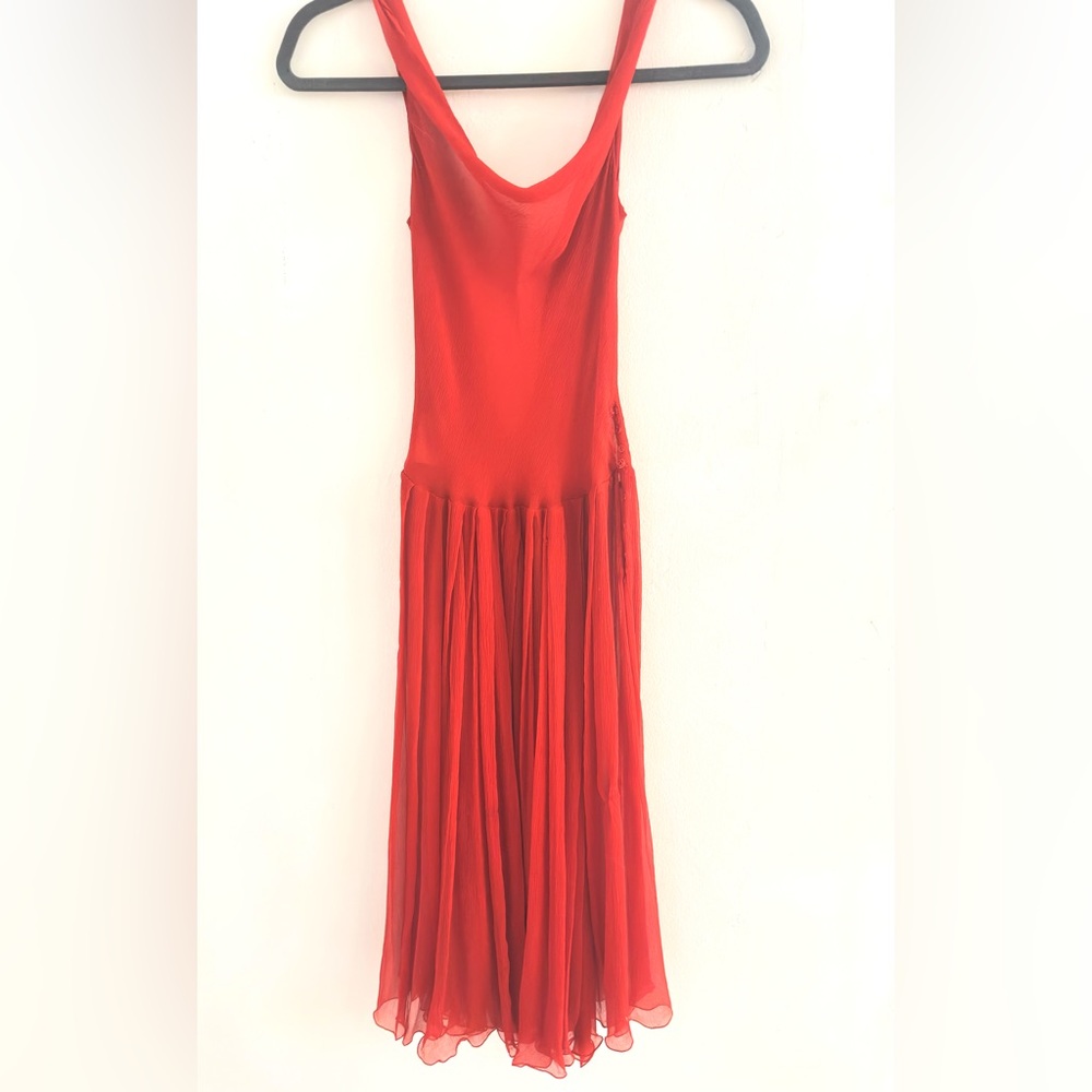 Prada Vibrant Red Backless Dress